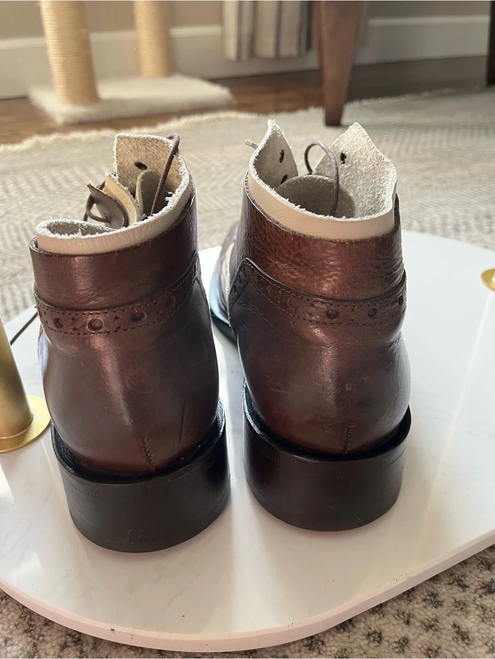 Aketohn Italian Wingtip Brogue Rare Boots Puro Cuoio Resoleable Old Money Men 9